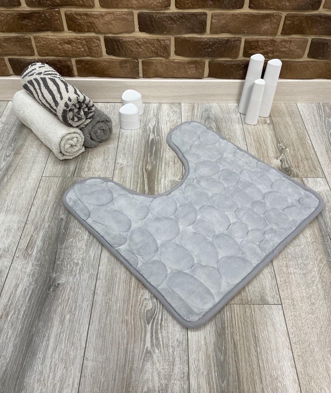 Коврик для туалета Stone Premium Memory Foam 60х50 см Светло-серый (KTS0002) - фото 5 Коврик для туалета Stone Premium Memory Foam 60х50 см Светло-серый (KTS0002) - фото 5