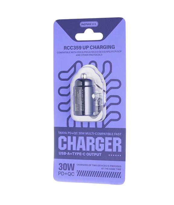 Зарядний пристрій Remax RCC359 30W USB/Type-C Car Charger Black (101157) - фото 2 Зарядний пристрій Remax RCC359 30W USB/Type-C Car Charger Black (101157) - фото 2