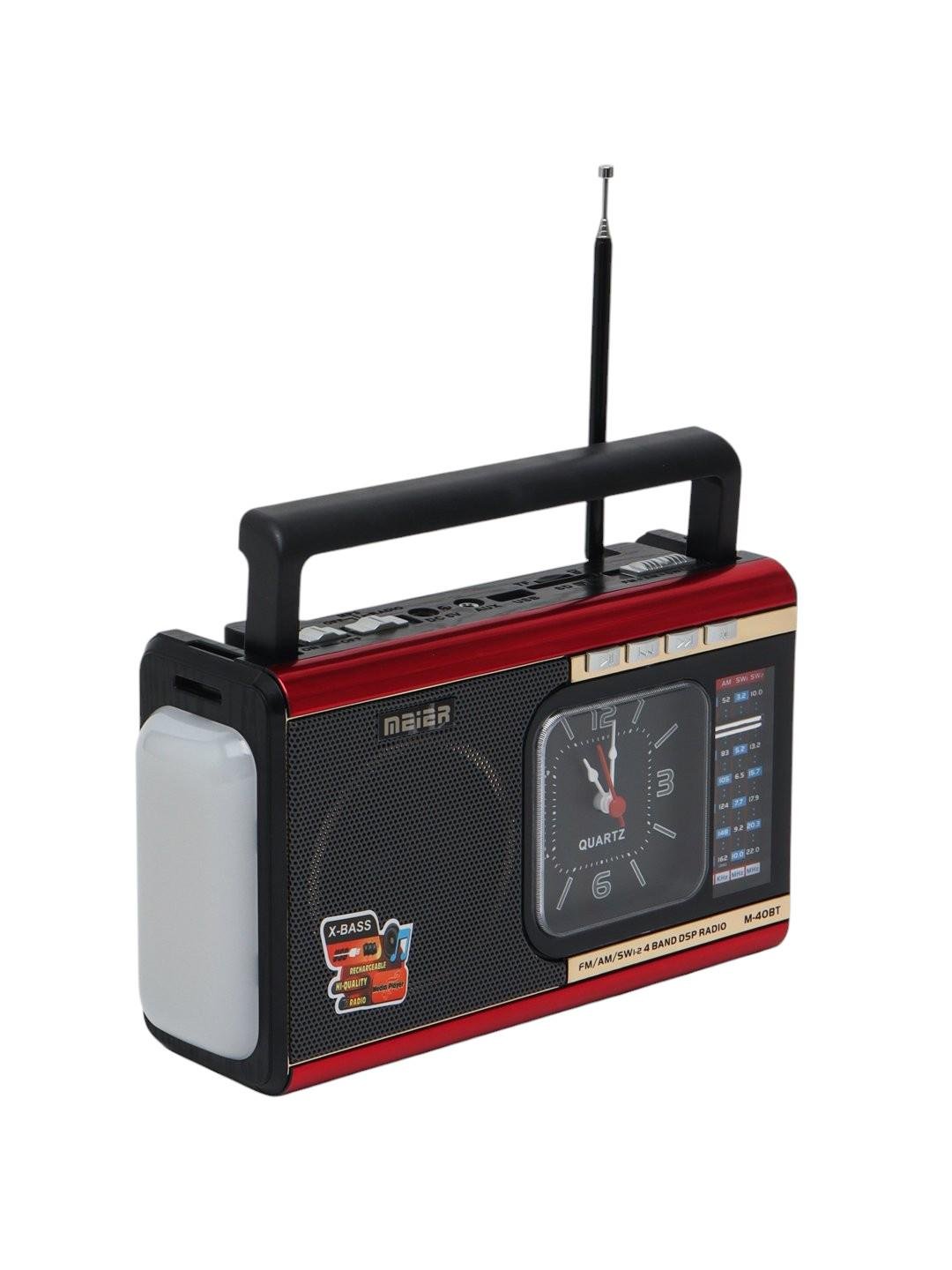 Радиоприемник Meier M 40BT на аккумуляторе с фонарем Красный (24401908) Радиоприемник Meier M 40BT на аккумуляторе с фонарем Красный (24401908)