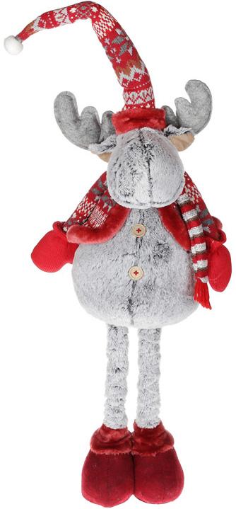 Мягкая игрушка Лось в красной накидке на телескопических ногах 82-115 см (BD-778-281)
