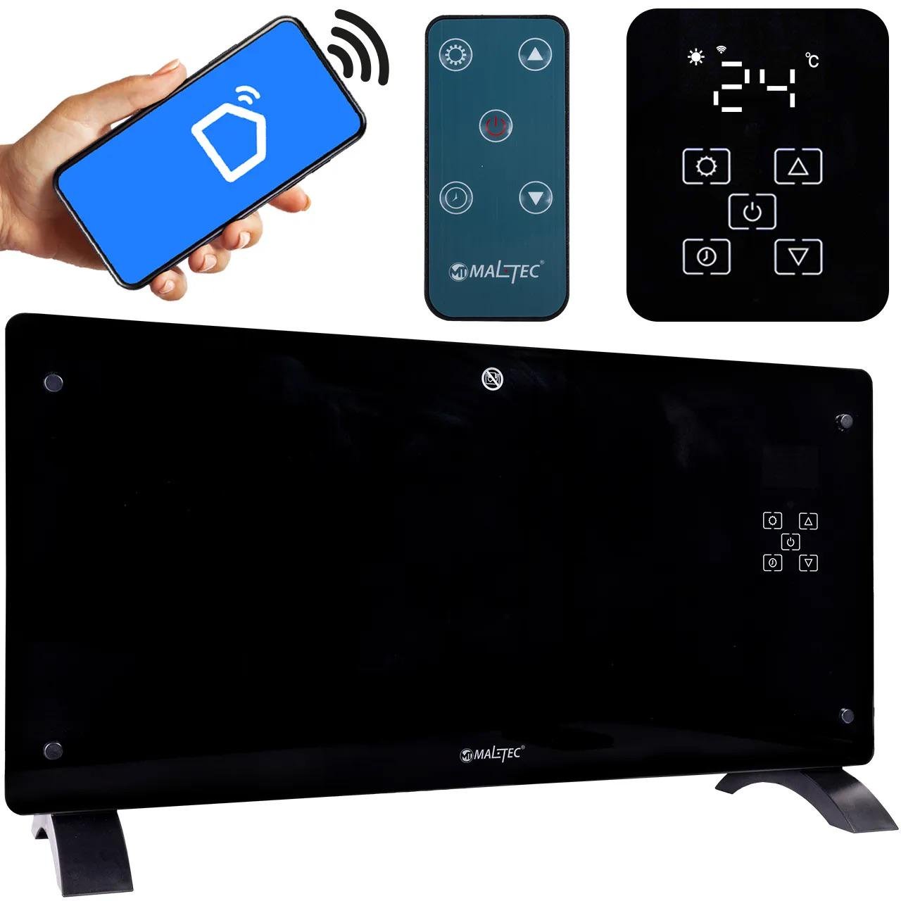 Обігрівач скляний конвекційний Maltec Eco з термостатом та пультом 2000 Вт (CH7000) - фото 10