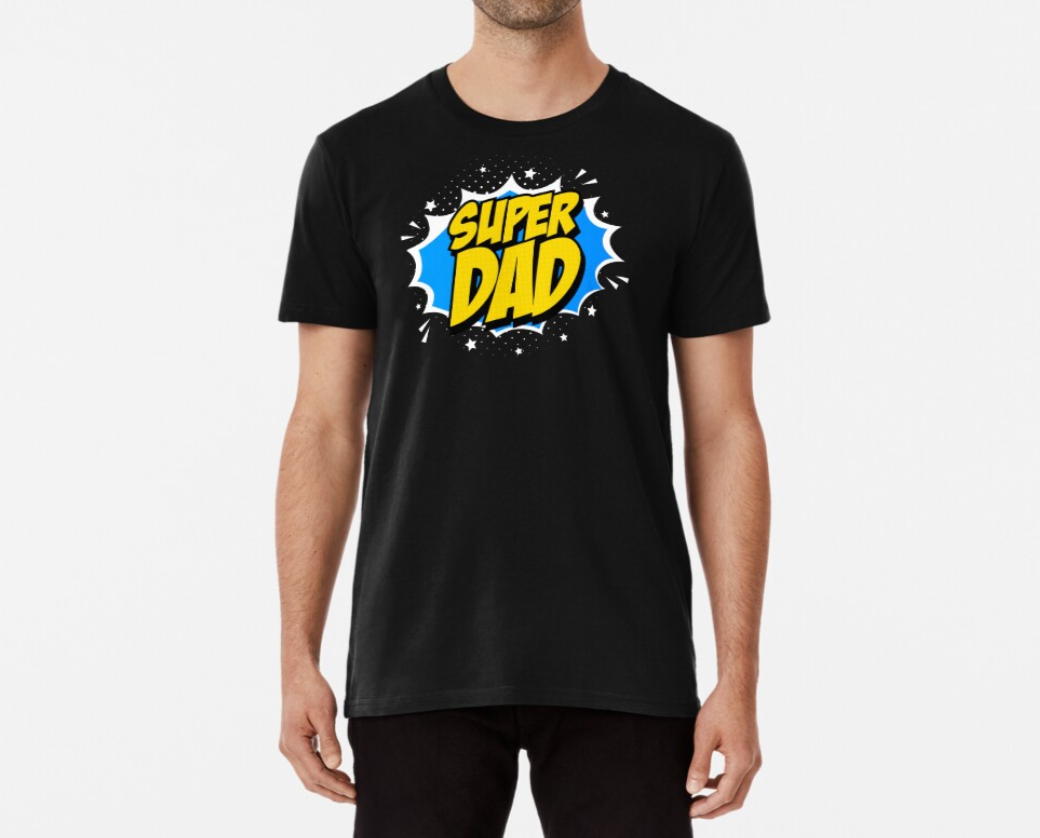 Футболка мужская Stedman с принтом Super Dad XXXL Черный (ПАПА14-1650792222)