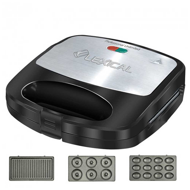 Мультимейкер 3в1 сменные пластины гриль/орехи/пончики (Lexical LWM-2532) - фото 2 Мультимейкер 3в1 сменные пластины гриль/орехи/пончики (Lexical LWM-2532) - фото 2