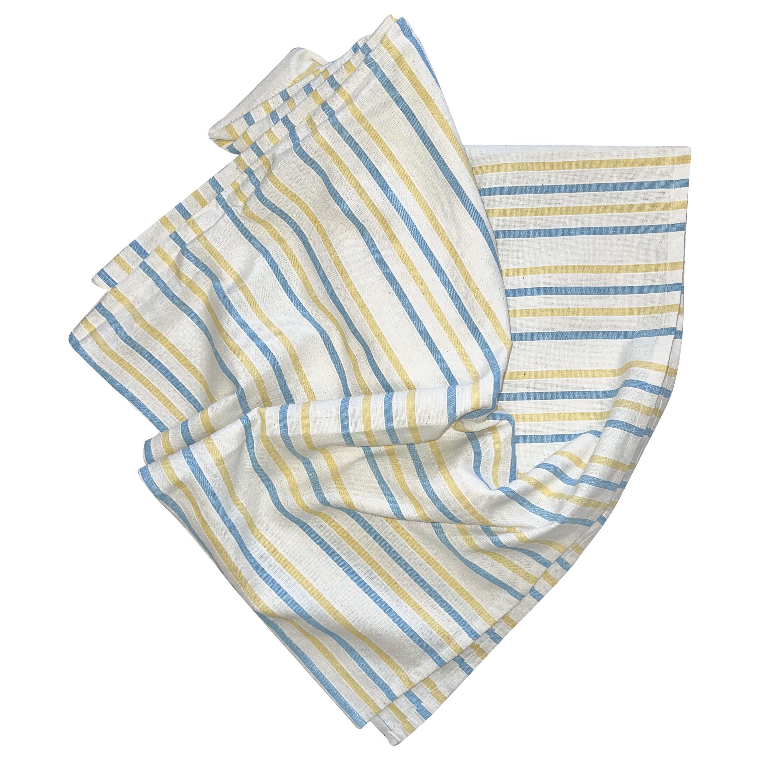 Скатертина декоративна Silk Route в смужку 150x280 см Білий (1806)