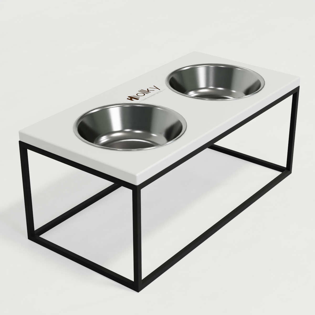 Миски на подставке для больших собак Hollky Base XL20 2х1,8 л (BXL20-522620-BLWH) - фото 4 Миски на подставке для больших собак Hollky Base XL20 2х1,8 л (BXL20-522620-BLWH) - фото 4