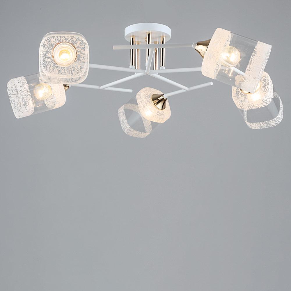 Люстра потолочная Lighthouse SRS-20006/5 Белый/Золотой Люстра потолочная Lighthouse SRS-20006/5 Белый/Золотой