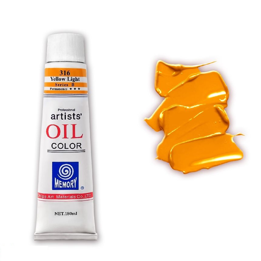 Краска масляная Memory professional 180 мл Желтый светлый