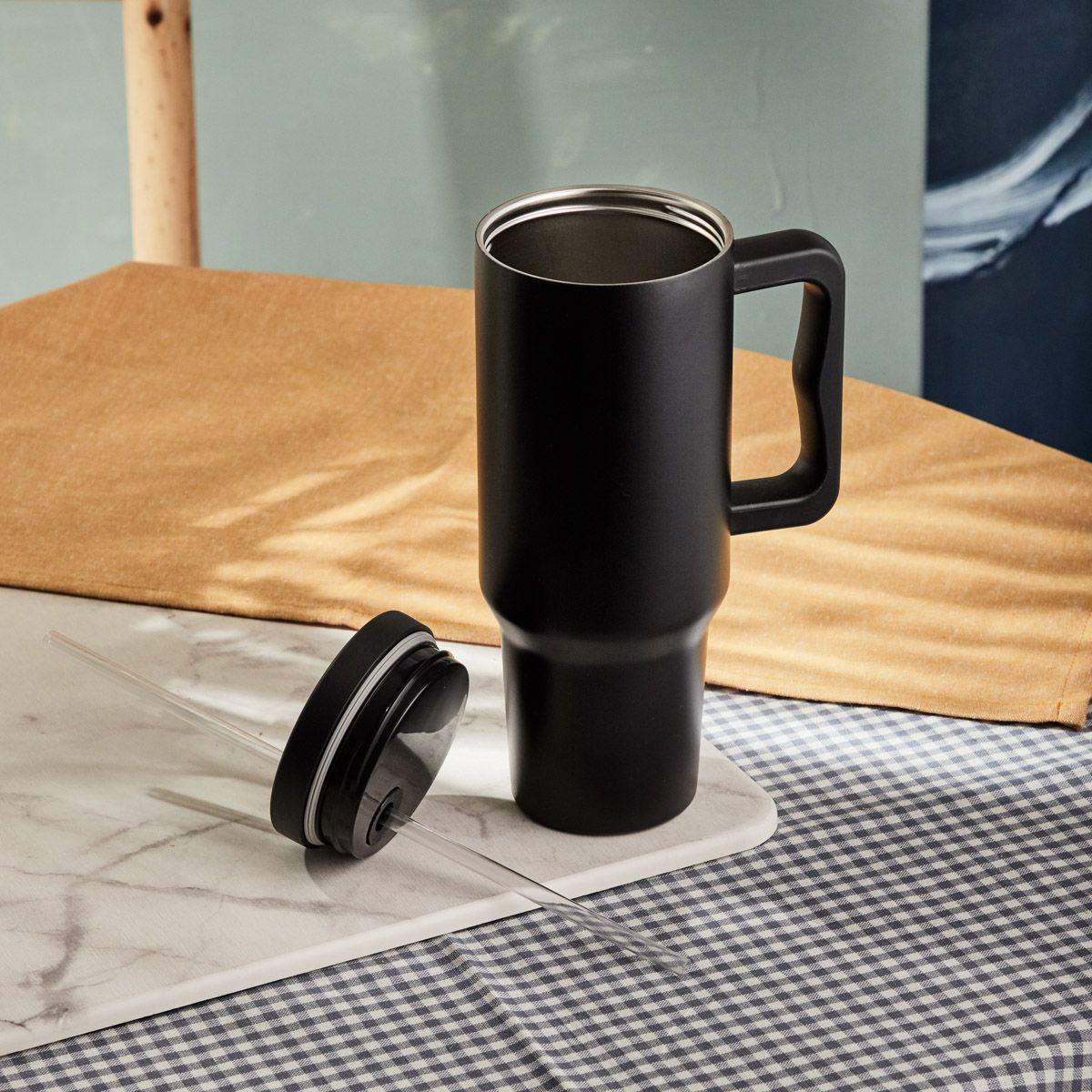 Термокружка с трубочкой Homla LUZZY 1,2 л Черный (234112) - фото 5