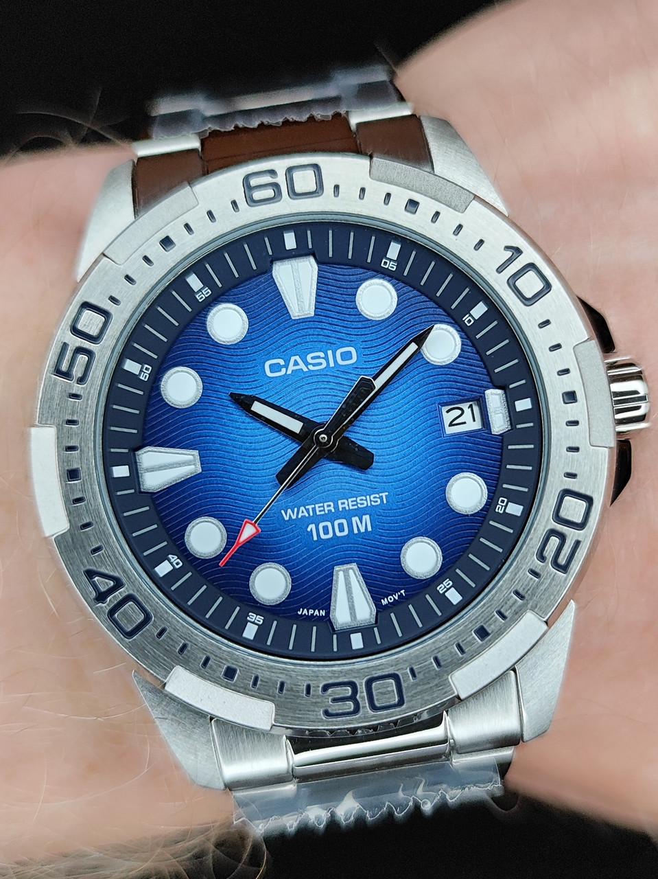 Наручные часы мужские Casio MTD-140D-2A Diver Collection со стальным корпусом/водозащитой 100 м Синий (2732558958)