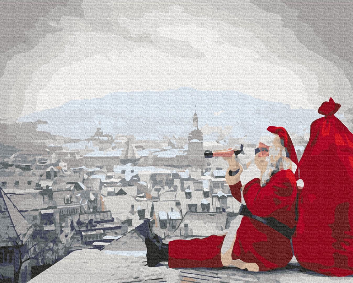 Картина по номерам Brushme Санта не дремлет 48x60 см (BS26273L)