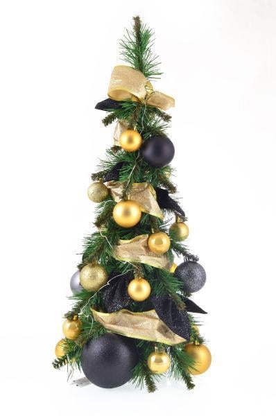 Елка Novogod’Ko с украшениями Золотой вечер с LED 65 см (904553)