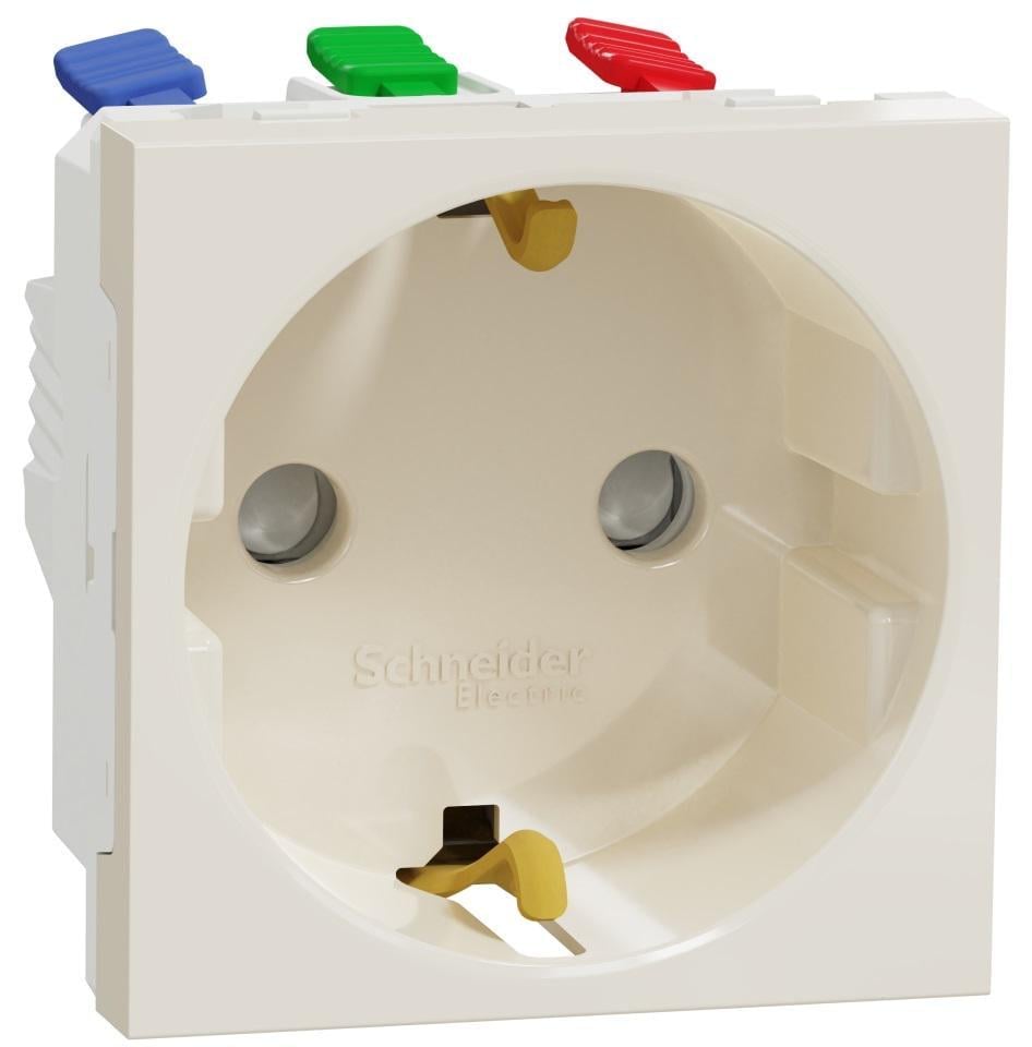 Розетка с клеммами и шторками Schneider Electric Unica New 16А Бежевый (NU305744)