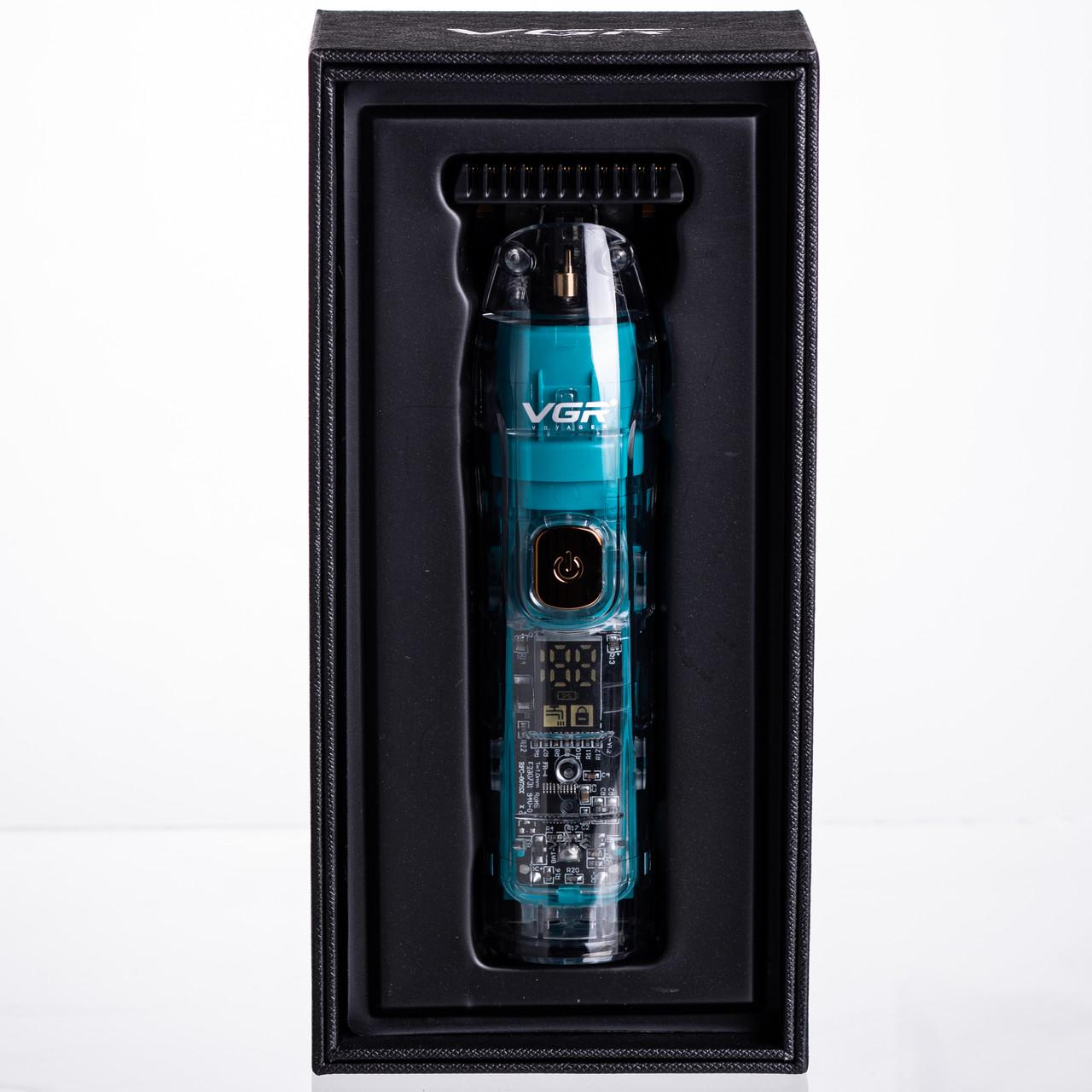 Триммер для стрижки VGR V-961 аккумуляторный с 4 насадками Зеленый (7380) - фото 16 Триммер для стрижки VGR V-961 аккумуляторный с 4 насадками Зеленый (7380) - фото 16