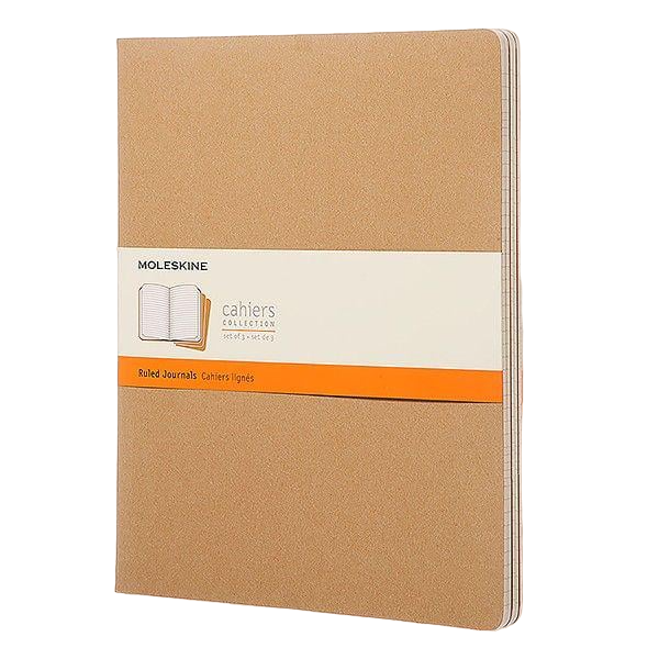 Набор блокнотов Moleskine Cahier больших 3 шт. Бежевый (QP431)