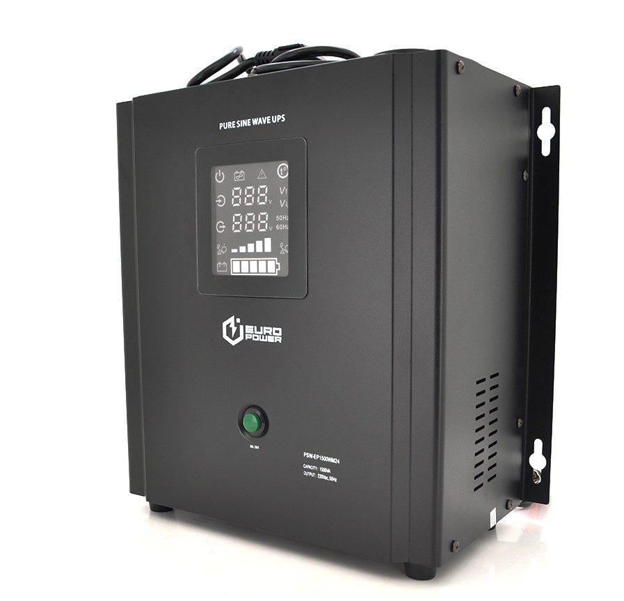 Джерело безперебійного живлення Europower PSW-EPWM24 з правильною синусоїдою 1500VA 1050W АКБ 24В заряд 10/20А (59124) - фото 1 Джерело безперебійного живлення Europower PSW-EPWM24 з правильною синусоїдою 1500VA 1050W АКБ 24В заряд 10/20А (59124) - фото 1