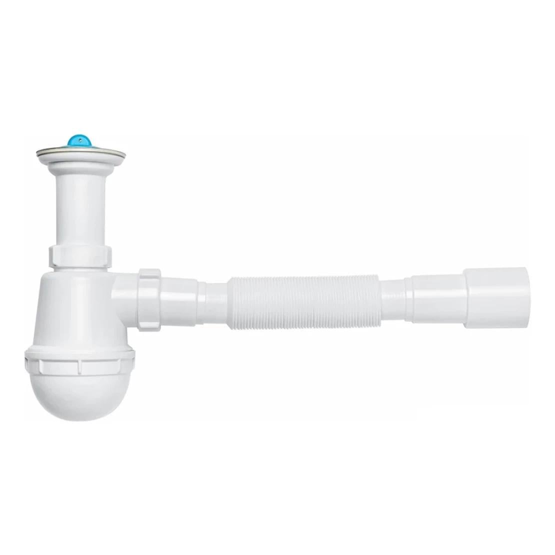Сифон для кухонной мойки KronoPlast SM11000043 с литым выпуском 1-1/2" 40 мм (CV021877)