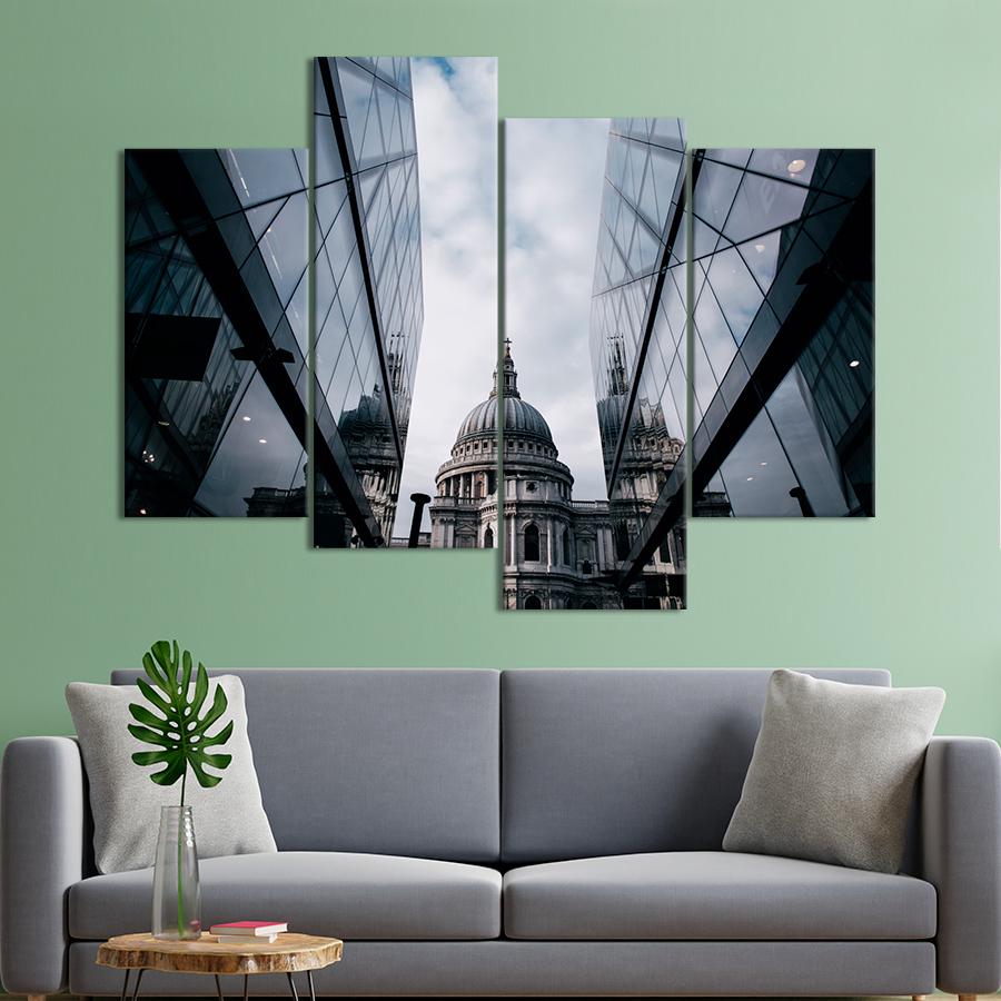 Картина город Красивая архитектура Собора Святого Павла 89x56 см (A689-4)