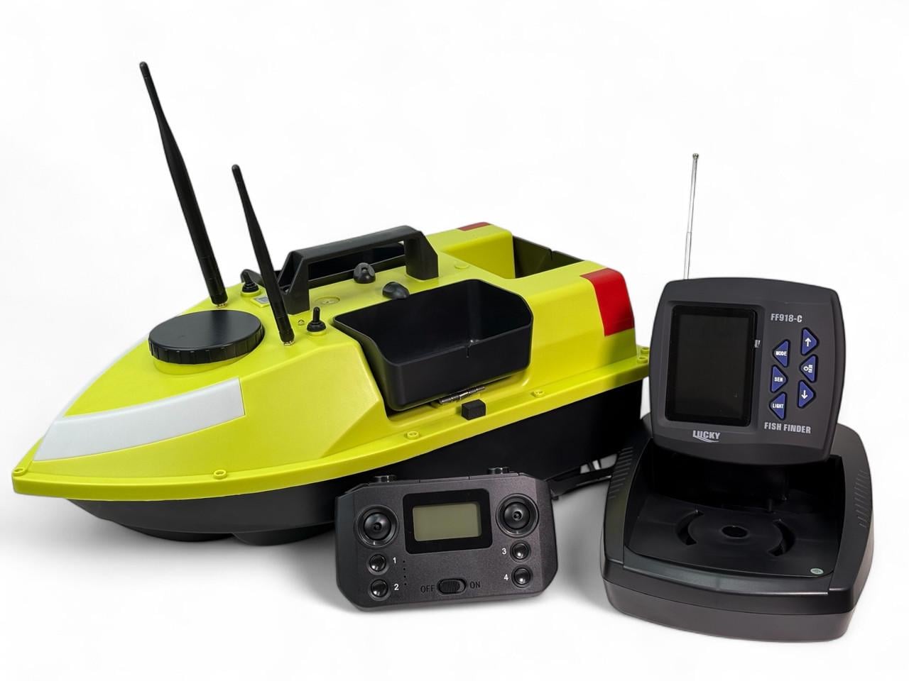 Короповий кораблик Flytec D20 3 бункера GPS автопілот з ехолотом Lucky FF918-C