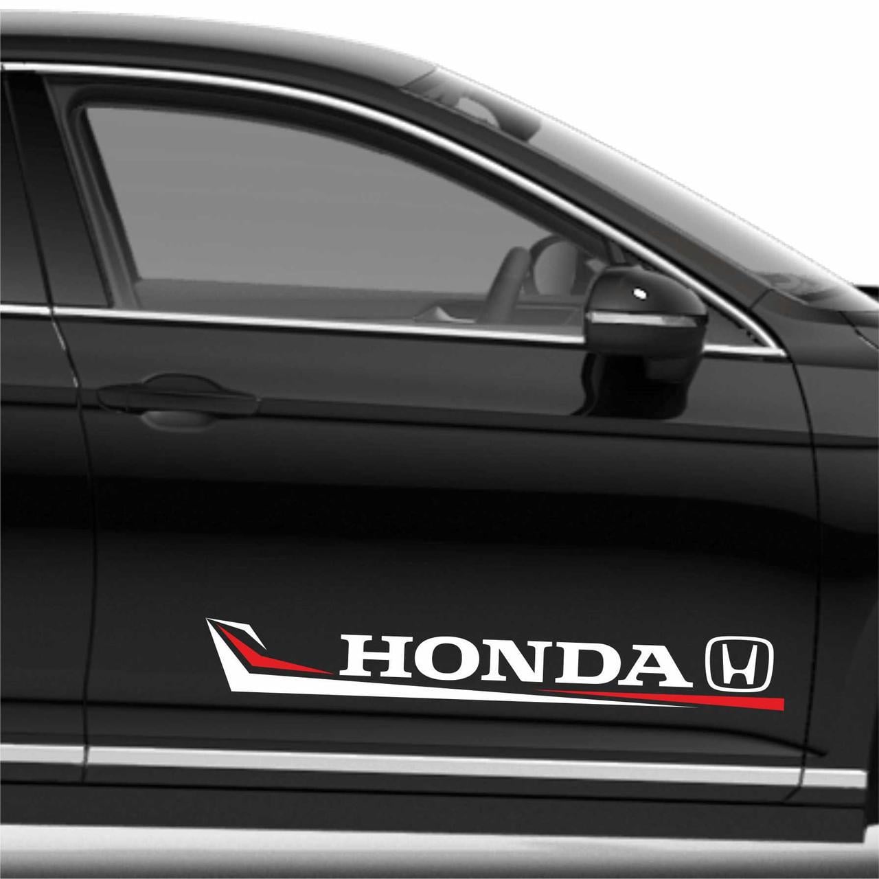 Наклейки Honda на переднюю дверь 72х9 см Белый (1824907745)