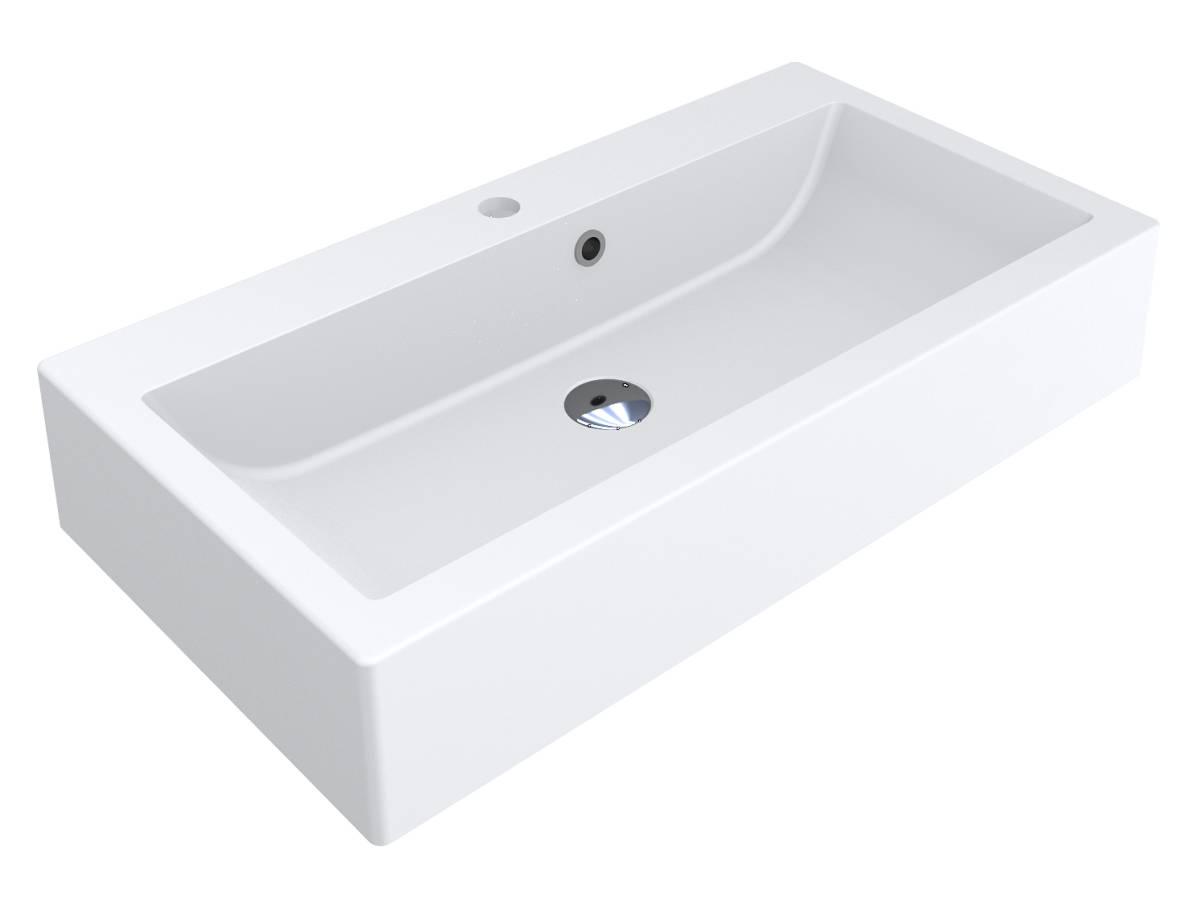 Умывальник Miraggio OSKAR MIRASOFT с литого мрамора матовый Белый (84201)