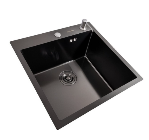 Мойка для кухни Valeso Handmade нержавеющая сталь PVD 2/0,5 50x50 см Черный (30325614)