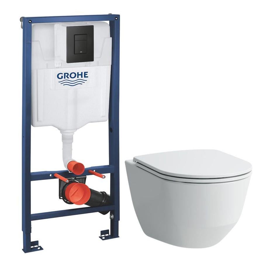 Комплект инсталляции Grohe Solido/Pro H8669570000001_38811KF0 с унитазом кнопка Черный (158190)