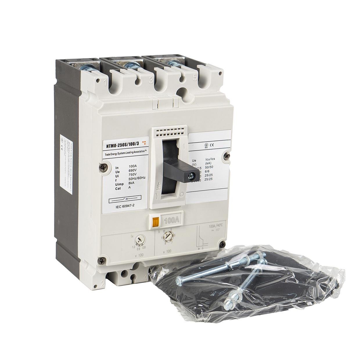 Шкафный автоматический выключатель размыкатель напряжения TESLA NTM8 250 100 3р 100A (28) Шкафный автоматический выключатель размыкатель напряжения TESLA NTM8 250 100 3р 100A (28)
