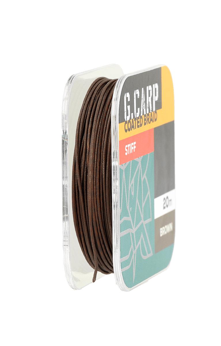 Повідковий матеріал Golden Catch G.Carp Coated Braid Stiff 20 м 25 lb Brown (1929691609) - фото 1