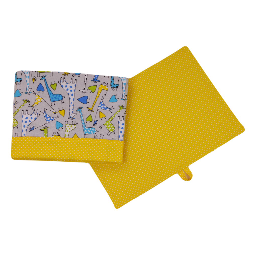 Корзин для игрушек с отворотом Жирафчики 25х35х20 см хлопок (SH-3519-OFRBOCO-UA-08) - фото 3