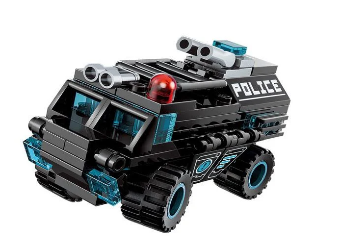 Конструктор Qman Транспорт с оружием 73 дет.