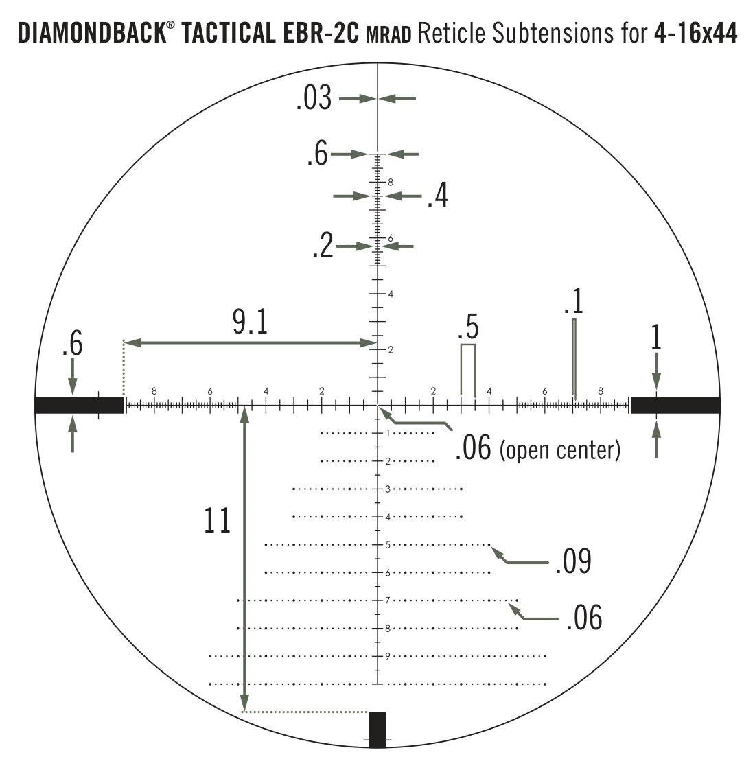 Приціл оптичний Vortex Diamondback Tactical FFP 4-16x44 EBR-2C MRAD (DBK-10027) - фото 4 Приціл оптичний Vortex Diamondback Tactical FFP 4-16x44 EBR-2C MRAD (DBK-10027) - фото 4