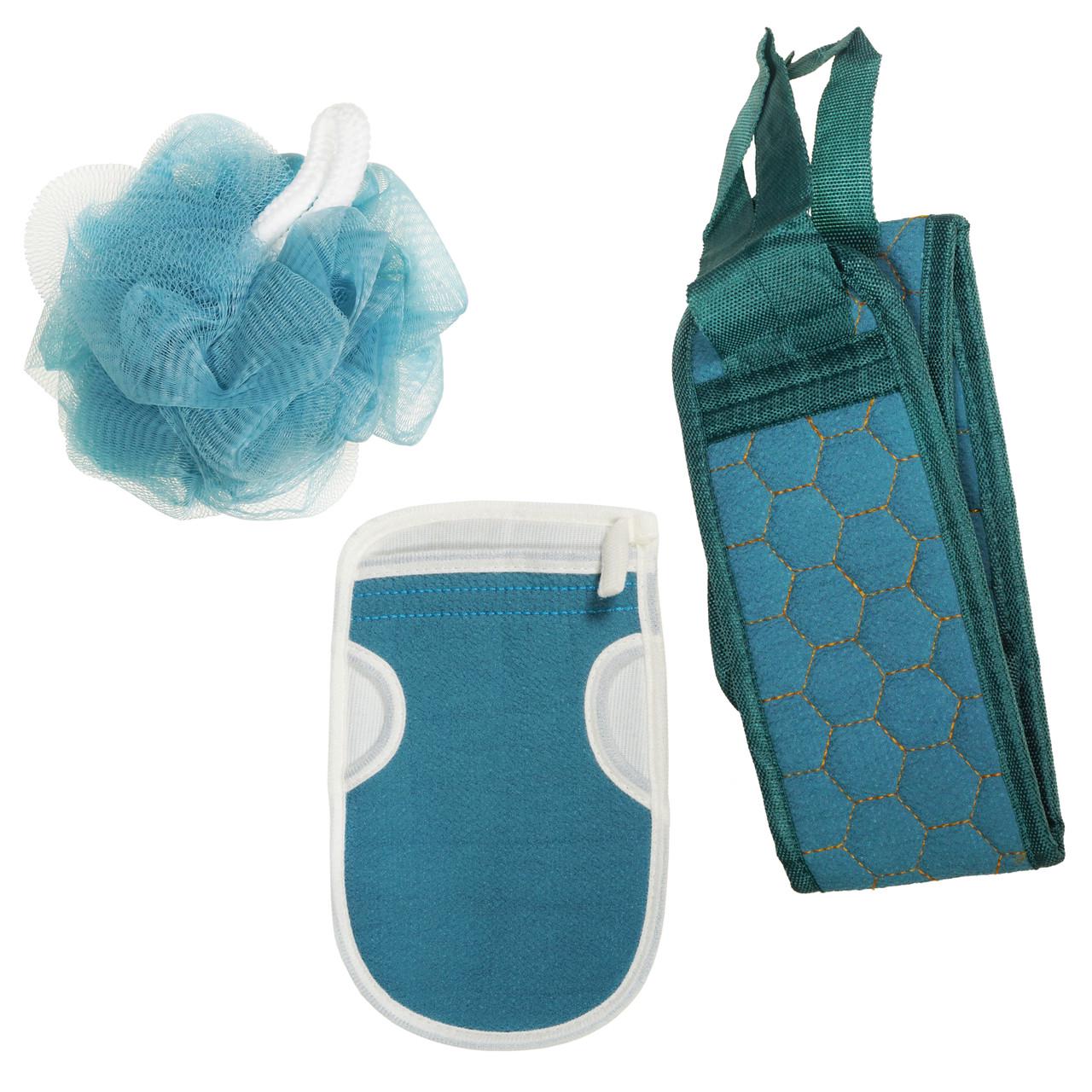 Мочалки для душа Wellamart 3 шт. Синий (7124-0001) Мочалки для душа Wellamart 3 шт. Синий (7124-0001)