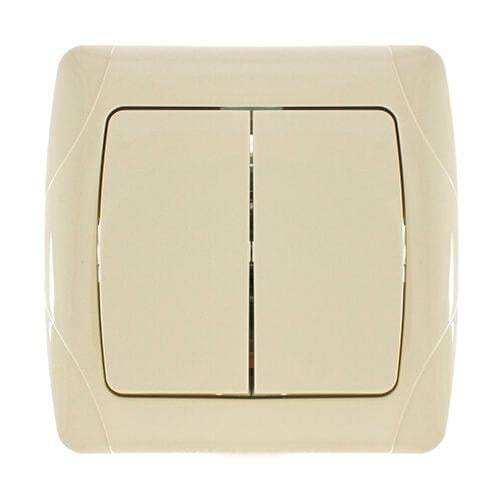 Выключатель Viko Carmen двухклавишный Кремовый