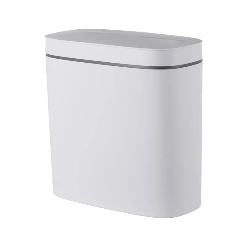 Мусорное ведро сенсорное MIXXUS Flat-TC0109 овальное 9 л White (MI7074) - фото 1