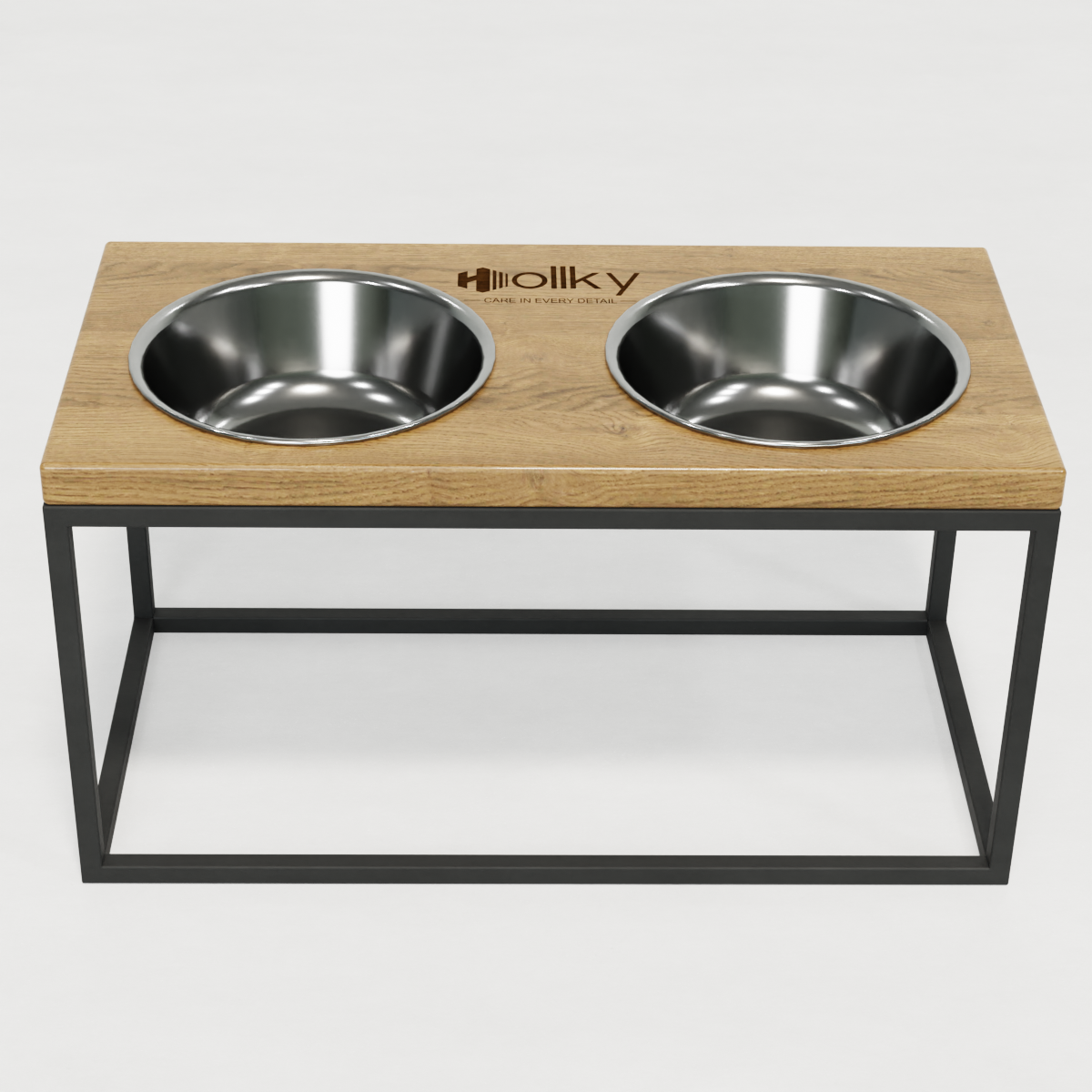 Миски на подставке для средних и больших собак Hollky Base L 2х0,95 л (BL-422120-GRNT) - фото 2 Миски на подставке для средних и больших собак Hollky Base L 2х0,95 л (BL-422120-GRNT) - фото 2