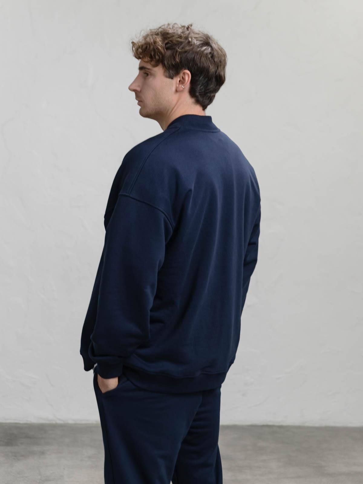 Бомбер мужской свободный FROMUS M/L Синий (1126-5) - фото 4 Бомбер мужской свободный FROMUS M/L Синий (1126-5) - фото 4