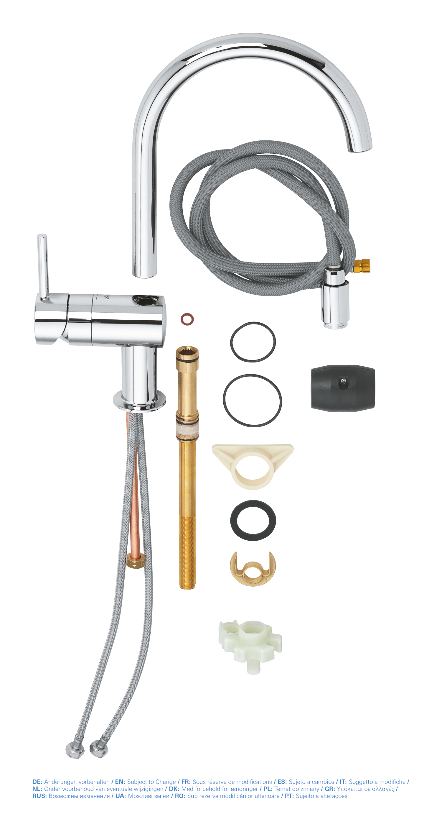 Змішувач для кухні Grohe Minta з висувним виливом(32918000) - фото 2 Змішувач для кухні Grohe Minta з висувним виливом(32918000) - фото 2