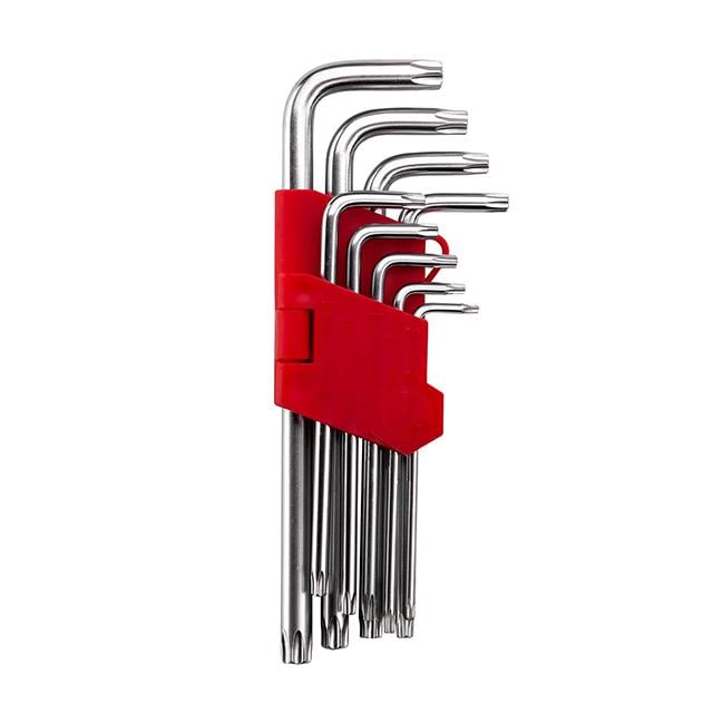 Набір ключів Intertool Г-подібних TORX 9 шт. Т10-Т50 Cr-V Big (HT-0608)