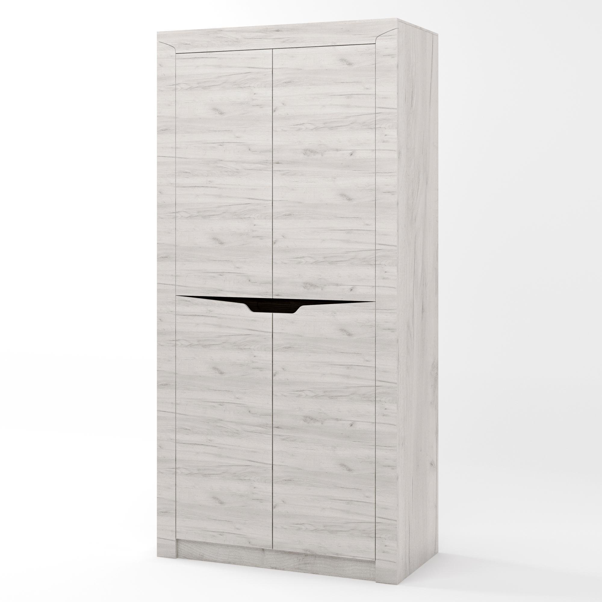 Шкаф распашной Эверест Либерти-1000 Дуб крафт белый (ES-10204)