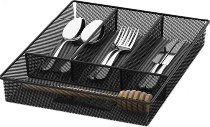 Лоток для столовых приборов Tekno-Tel MG071 металлический Черный (37460)