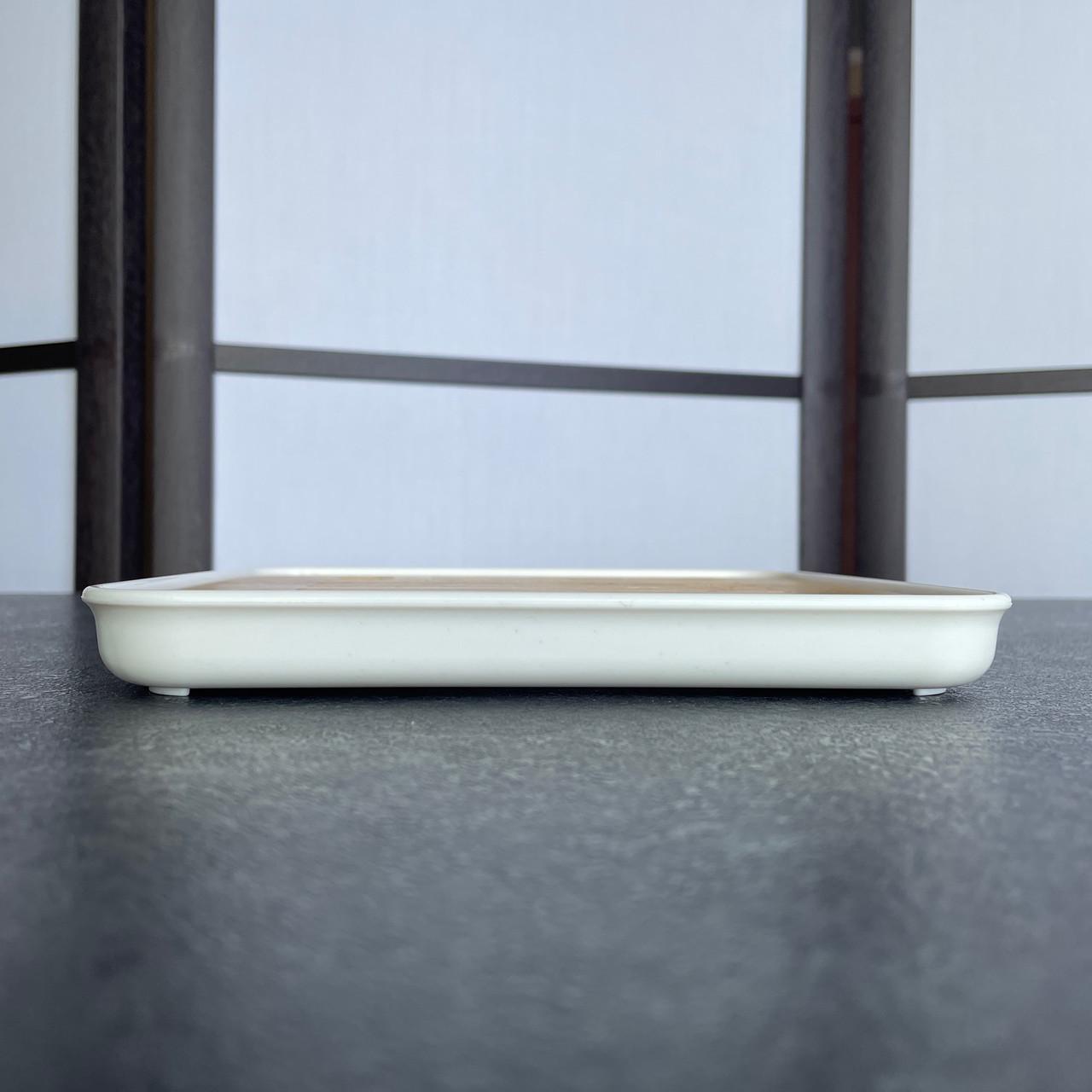 Таця-чабань для чайної церемонії Лілінг 20,4х20,4х3,5 см Білий (OS-TT2519-1) - фото 2 Таця-чабань для чайної церемонії Лілінг 20,4х20,4х3,5 см Білий (OS-TT2519-1) - фото 2