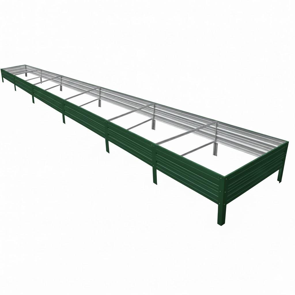 Грядка оцинкованная SIMBUD 0,65 мм 6х1х0,4 м RAL6005 глянец (30704796)