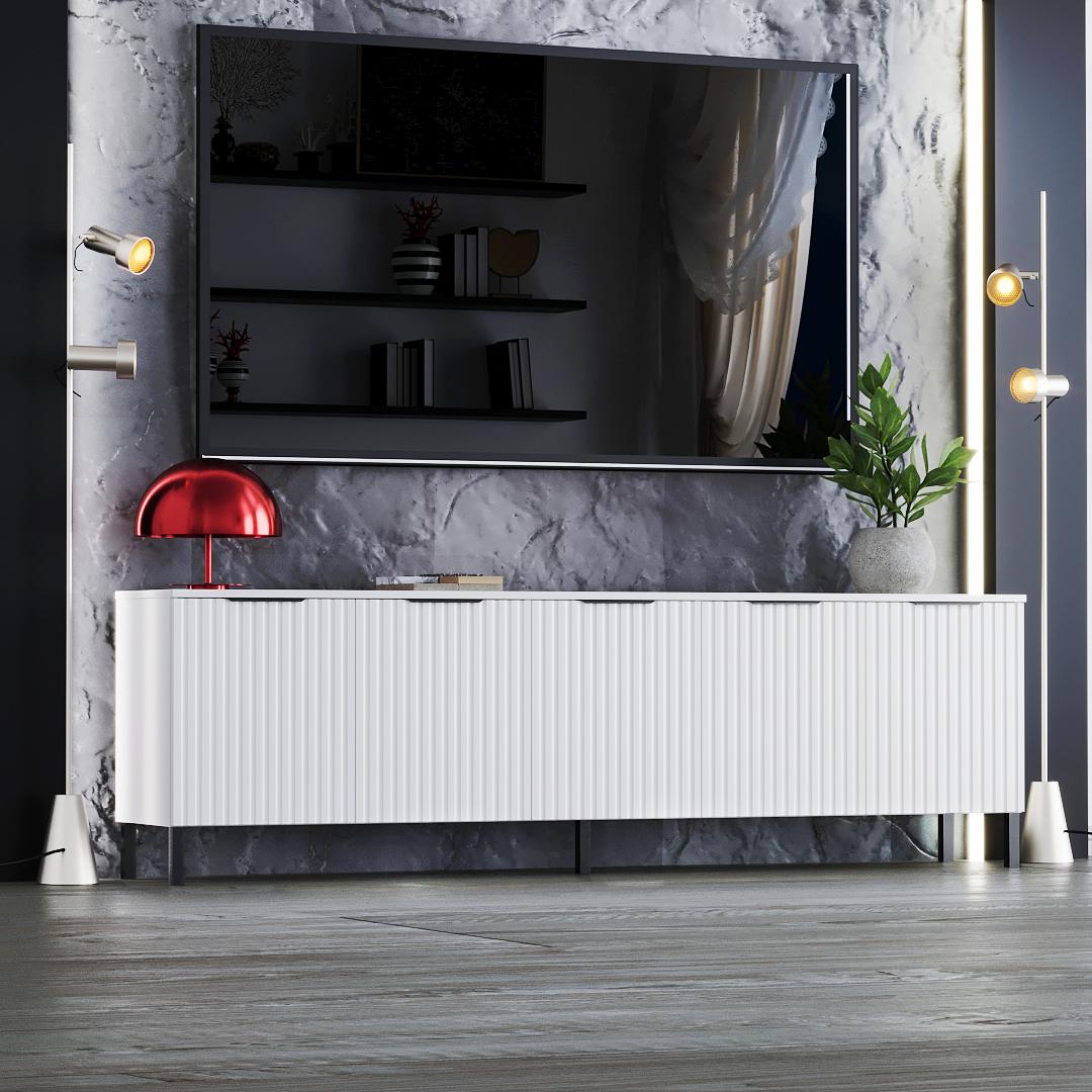 Тумба ТВ DiPortes Саванна РЕТРО К-235 МДФ 200/60/40 см Белый матовый (01437) Тумба ТВ DiPortes Саванна РЕТРО К-235 МДФ 200/60/40 см Белый матовый (01437)