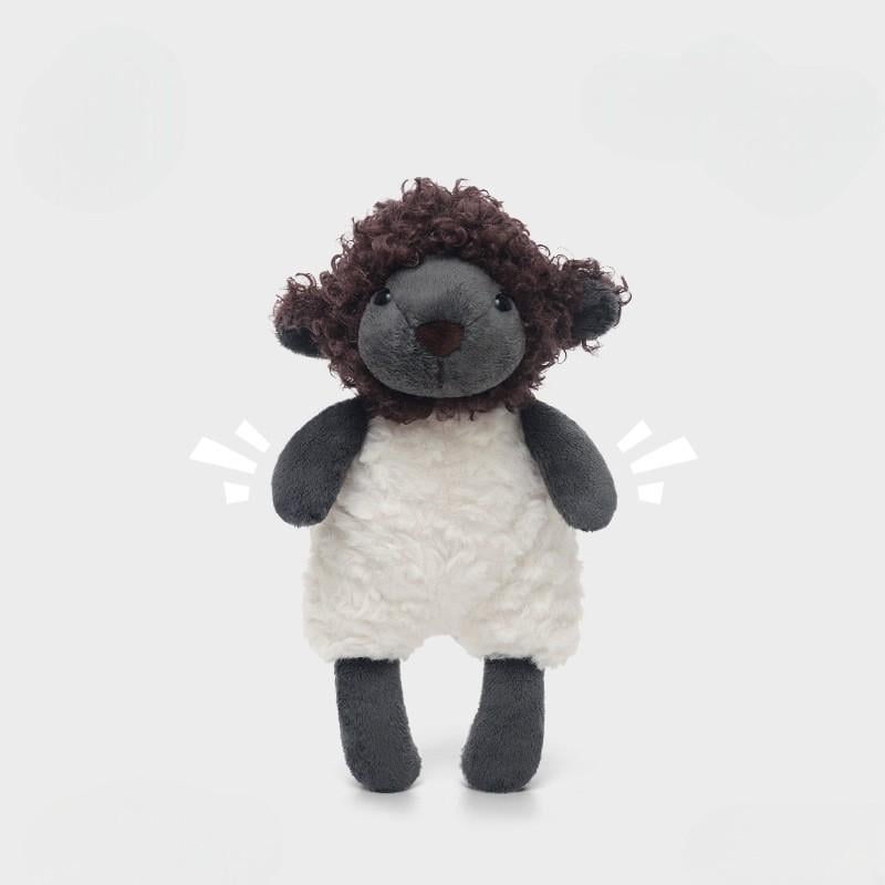 М'яка плюшева іграшка Jooki Sheep Баранчик кучерявий 32 см Чорно-білий - фото 6