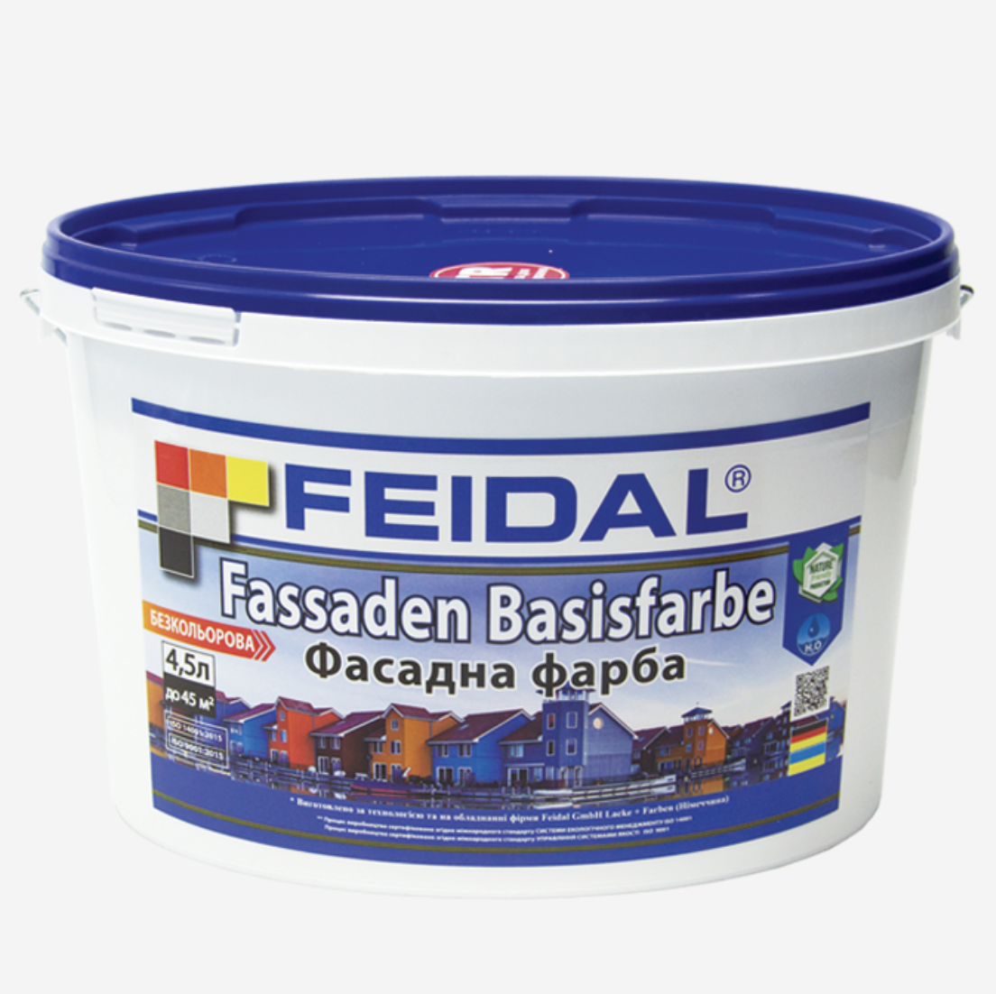 Краска фасадная Feidal Fassaden Basisfarbe бесцветная 4,5 л Тонированная (27582080) Краска фасадная Feidal Fassaden Basisfarbe бесцветная 4,5 л Тонированная (27582080)