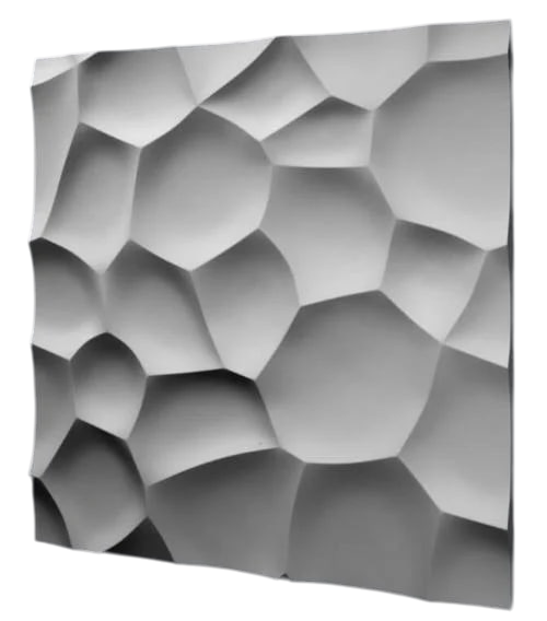 3D-панель гипсовая декоративная для стен Раковина под покраску 500x500x25 мм Белый (30635514)