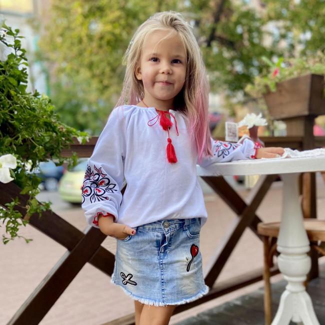 Блуза-вышиванка для девочки 122 см (4224/122) - фото 2 Блуза-вышиванка для девочки 122 см (4224/122) - фото 2