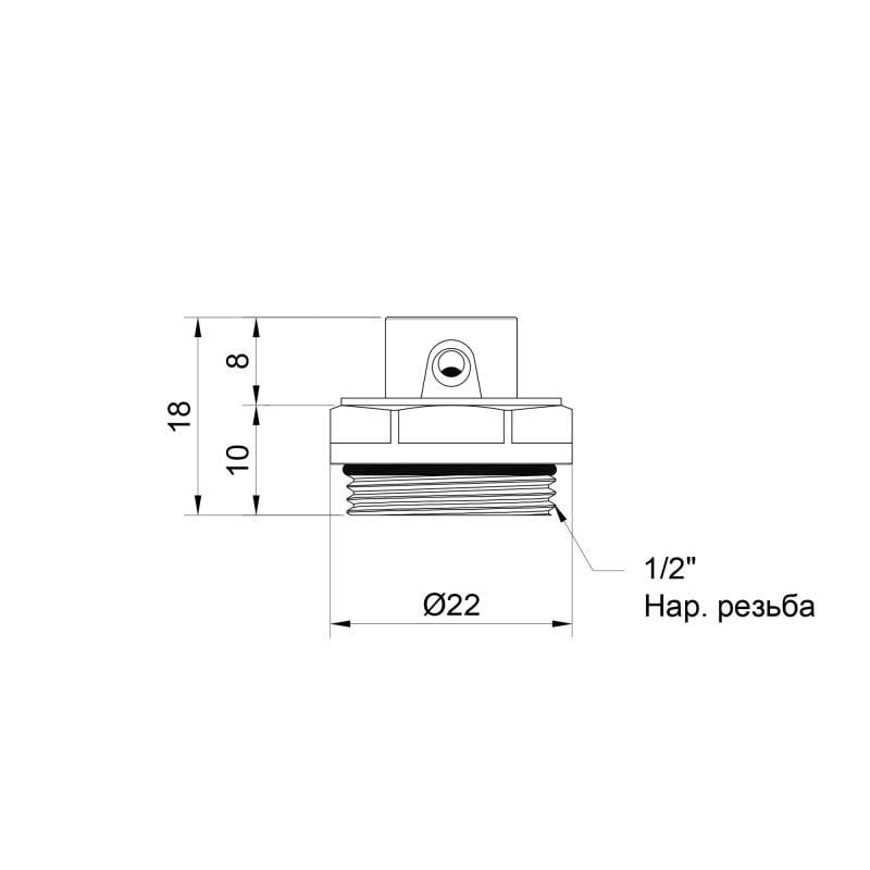 Кран Маевского SD Plus SD210W15 1/2" ручной (VRM00005520) - фото 2