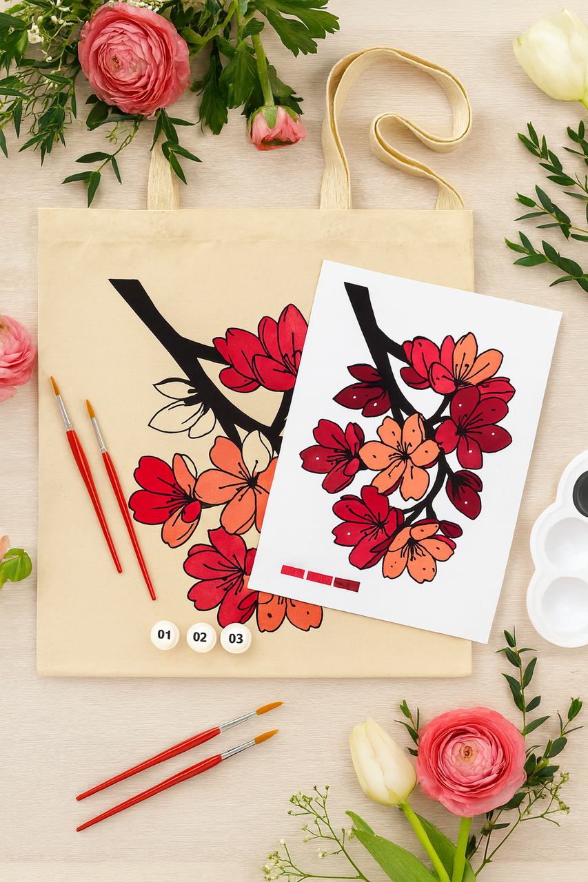 Екосумка-розмальовка Flowers Rosa Talent набір для творчості (2742445856)