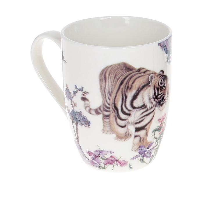 Кружка фарфоровая BonaDi Тигр 380 мл (K012)